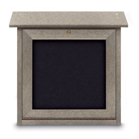 Outdoor Enclosed Combo Board,48x36,Gold Frame/Black Porc & Black